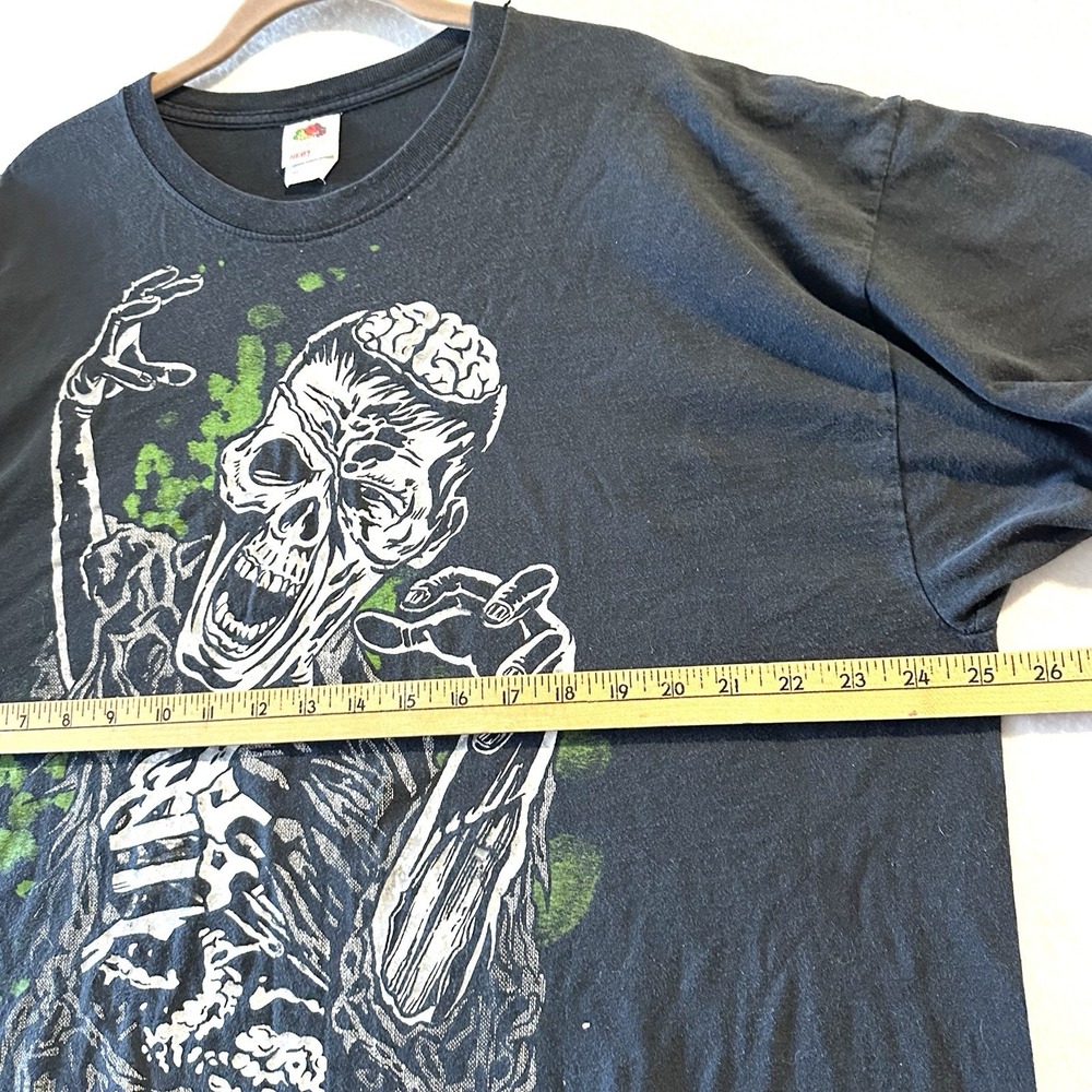 Vintage Zombie‎ T Shirt 2XL Zombie Brains Walking Dead TV Movie Halloween - Picture 4 of 9